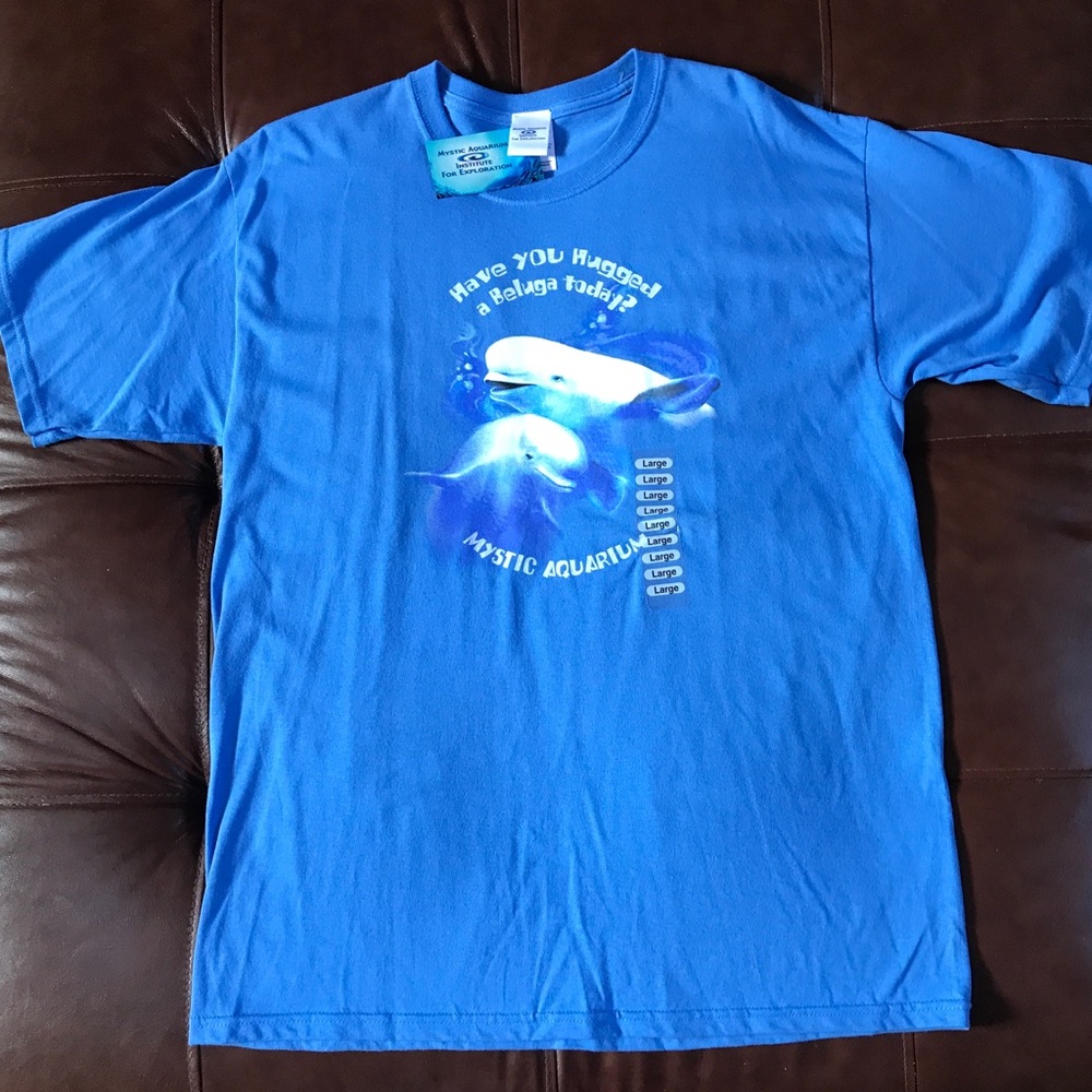 Mystic Aquarium T-Shirt, Large, NWT, 100% Cotton